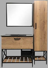 Comforty Тумба с раковиной Бредфорд 90 дуб темный – фотография-8